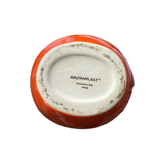 Rachael Ray Glazed Ceramic EVOO Olive Oil Bottle Dispenser with Spout Orange - Picture 4 of 5
